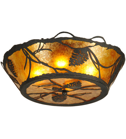Meyda Tiffany Whispering Pines 135923 Ceiling Light - Mahogany Bronze