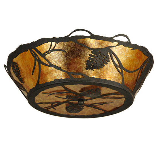 Meyda Tiffany Whispering Pines 135923 Ceiling Light - Mahogany Bronze