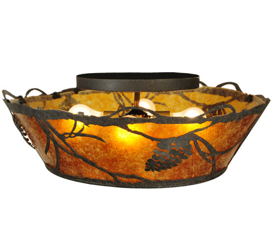 Meyda Tiffany Whispering Pines 135923 Ceiling Light - Mahogany Bronze