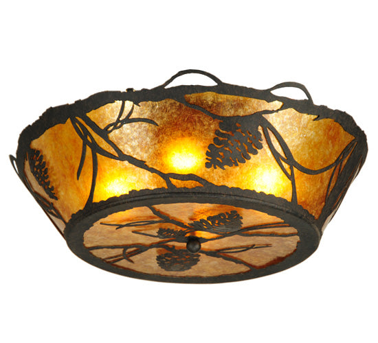 Meyda Tiffany Whispering Pines 135923 Ceiling Light - Mahogany Bronze
