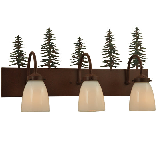 Meyda Tiffany Tall Pines 135960 Bath Vanity Light 24 in. wide - Red Rust