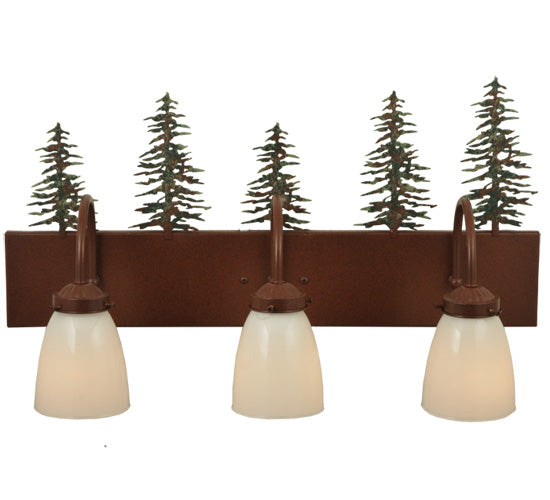 Meyda Tiffany Tall Pines 135960 Bath Vanity Light 24 in. wide - Red Rust