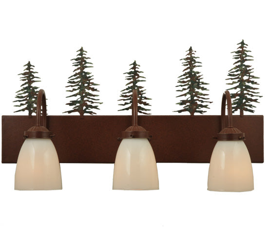 Meyda Tiffany Tall Pines 135960 Bath Vanity Light 24 in. wide - Red Rust