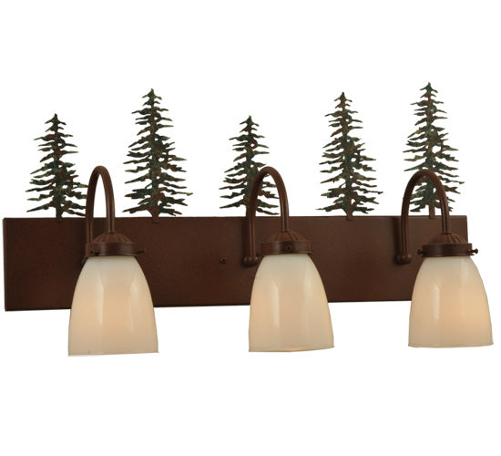 Meyda Tiffany Tall Pines 135960 Bath Vanity Light 24 in. wide - Red Rust