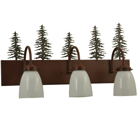 Meyda Tiffany Tall Pines 135960 Bath Vanity Light 24 in. wide - Red Rust
