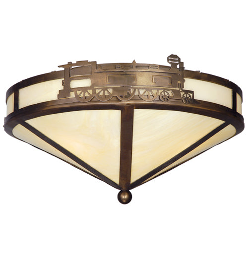 Meyda Tiffany Train 136032 Ceiling Light - Antique Copper