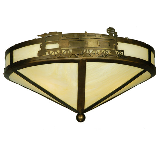 Meyda Tiffany Train 136032 Ceiling Light - Antique Copper