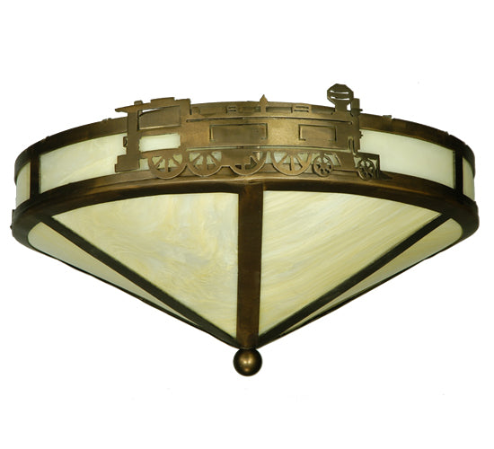 Meyda Tiffany Train 136032 Ceiling Light - Antique Copper