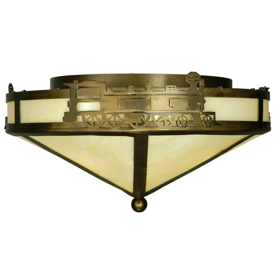 Meyda Tiffany Train 136032 Ceiling Light - Antique Copper