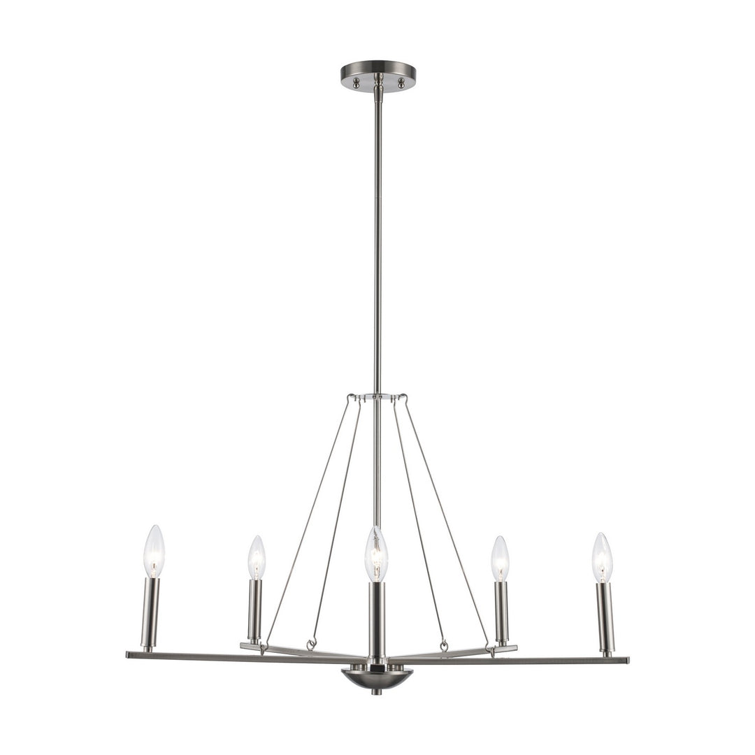 Trans Globe Imports Linden 11645 BN Chandelier Light - Brushed Nickel