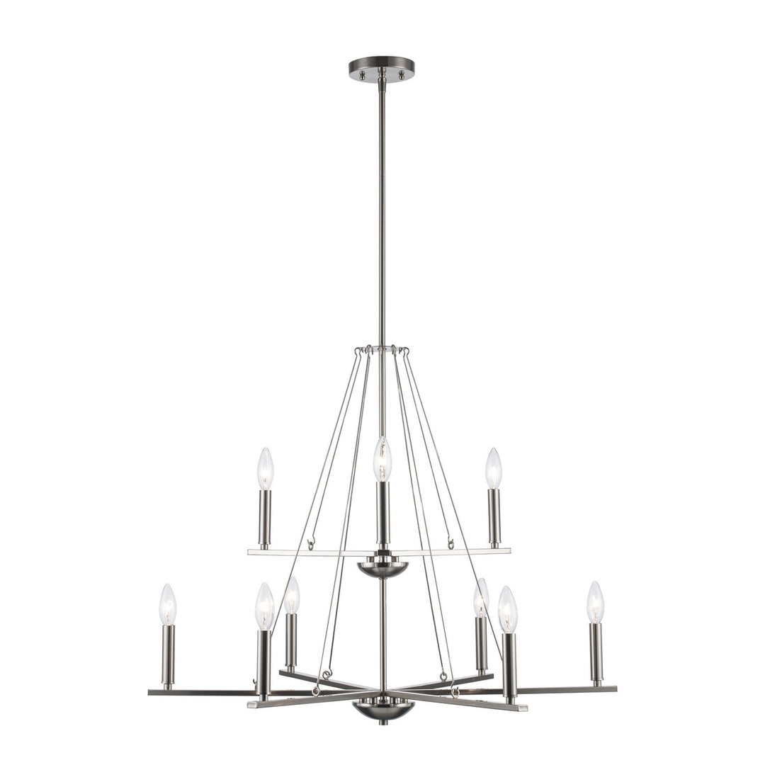 Trans Globe Imports Linden 11649 BN Chandelier Light - Brushed Nickel