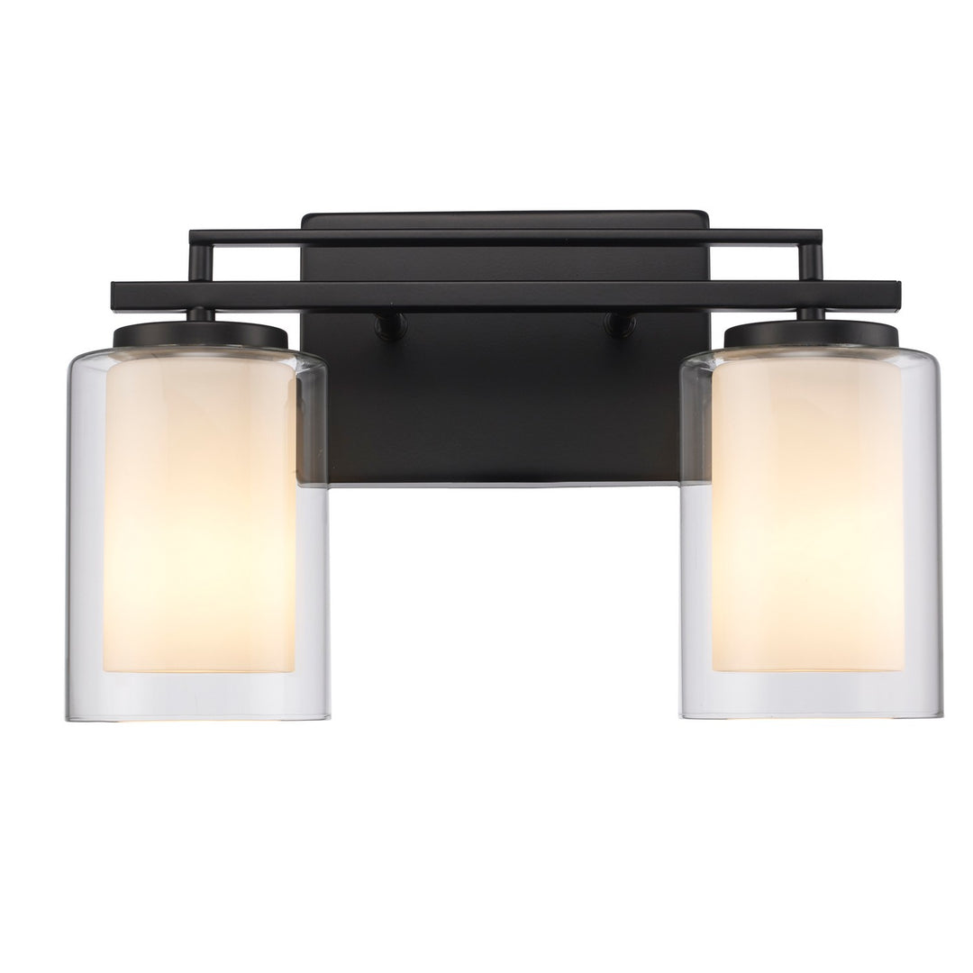 Trans Globe Imports Lisbon 22482 BK Bath Vanity Light 15 in. wide - Black