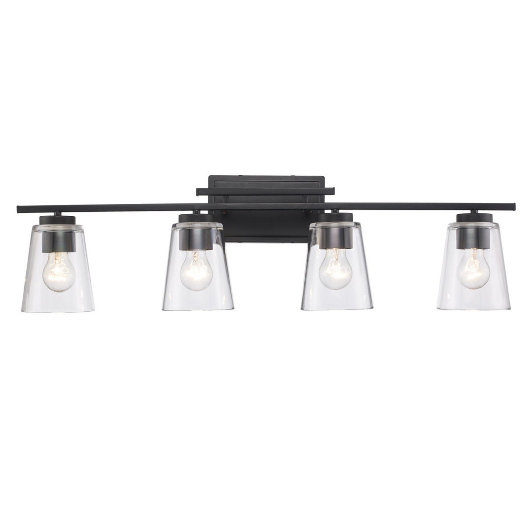 Trans Globe Imports Iris 22494 BK Bath Vanity Light 32 in. wide - Black