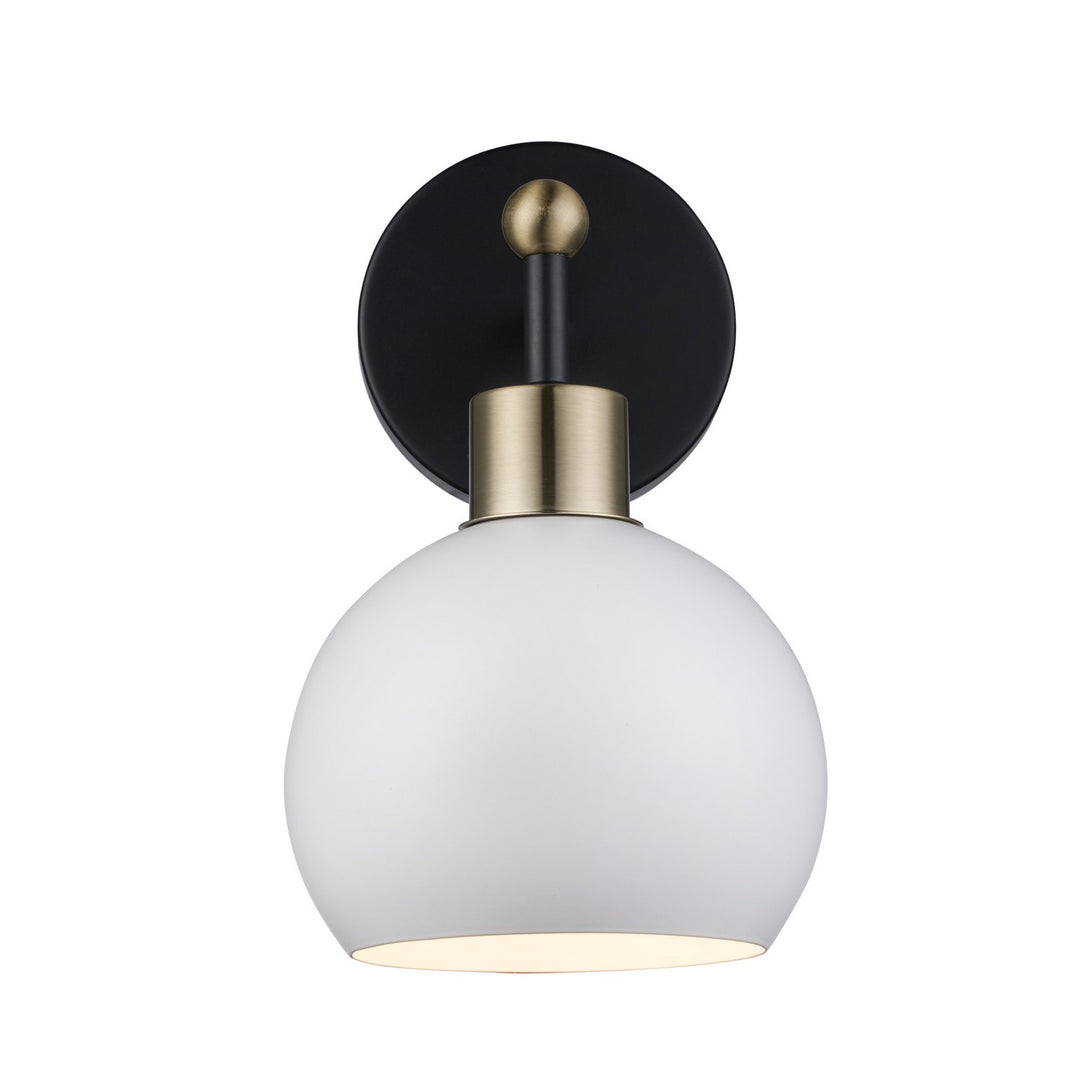 Trans Globe Imports Indigo 22531 BKAG-WH Wall Light - Black/Antique Gold White