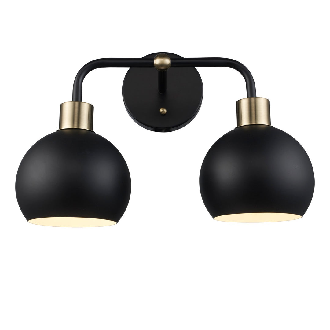 Trans Globe Imports Indigo 22532 BKAG-BK Bath Vanity Light 15 in. wide - Black/Antique Gold