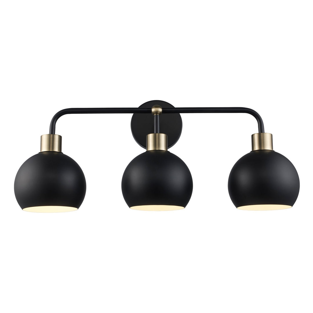 Trans Globe Imports Indigo 22533 BKAG-BK Bath Vanity Light 23 in. wide - Black/Antique Gold