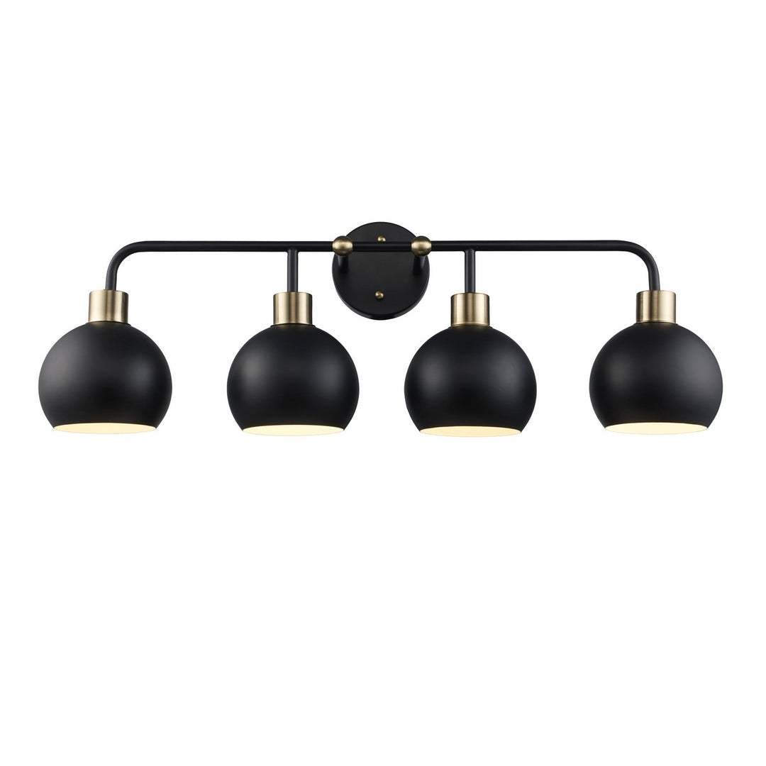 Trans Globe Imports Indigo 22534 BKAG-BK Bath Vanity Light 30 in. wide - Black/Antique Gold