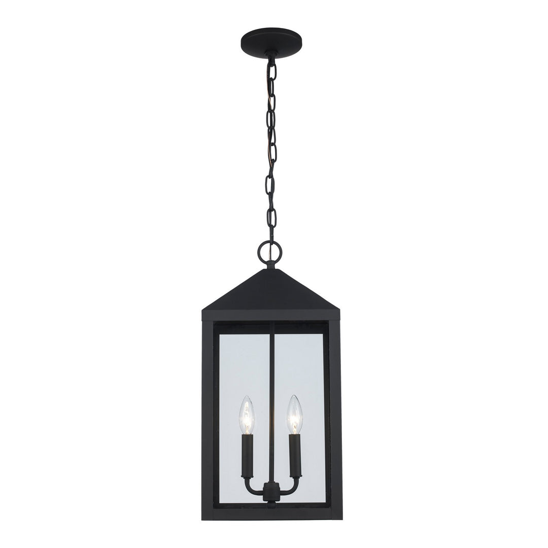 Trans Globe Imports 51537 BK Tempest Two Light Outdoor Hanging Lantern Outdoor Black