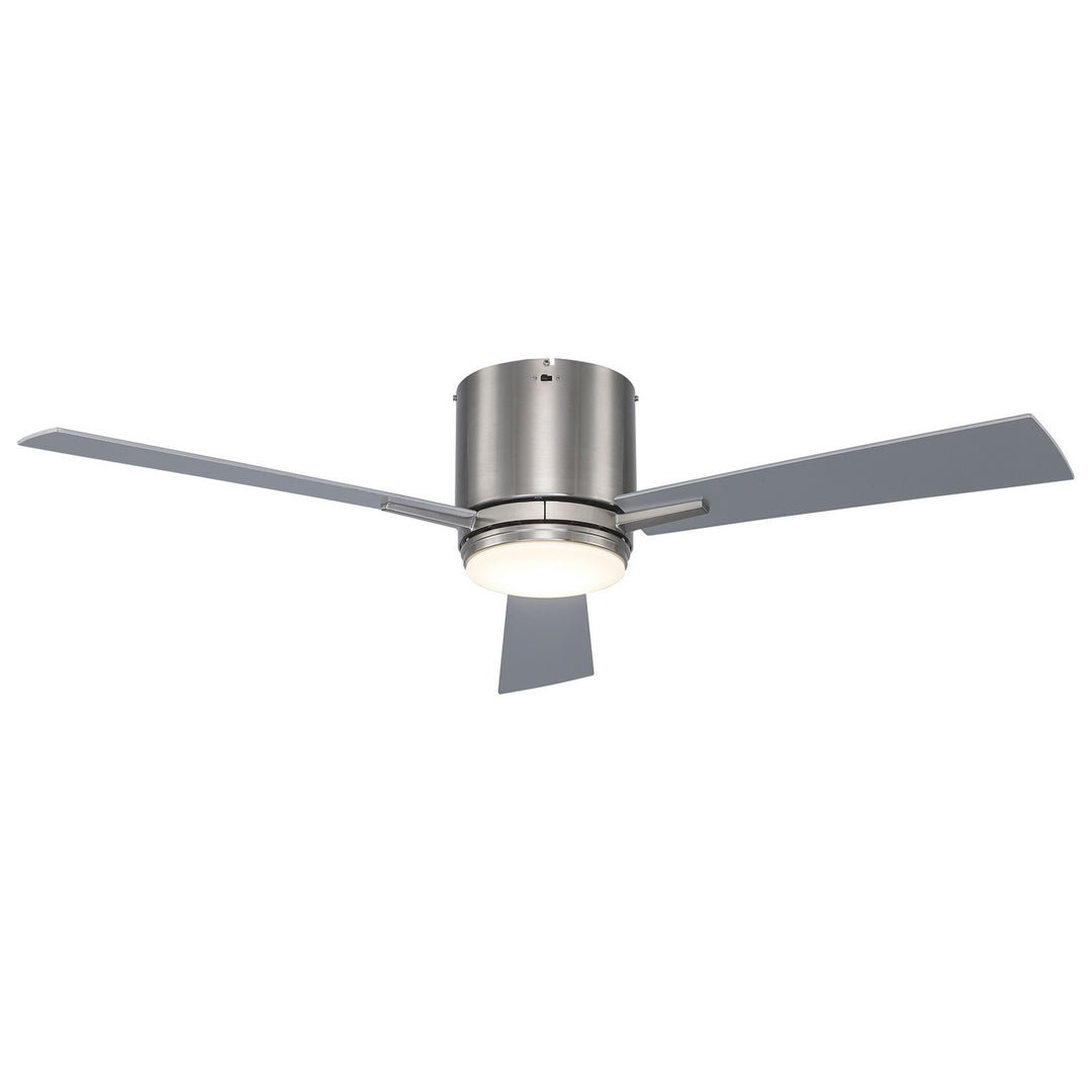 Trans Globe Imports Finnley F-1017-3 BN Ceiling Fan - Brushed Nickel, Silver Grey/