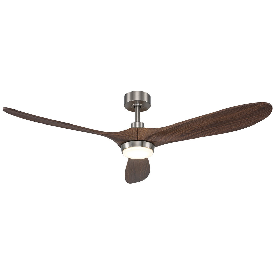 Trans Globe Imports Arden F-1036 BN Ceiling Fan - Brushed Nickel, Walnut/