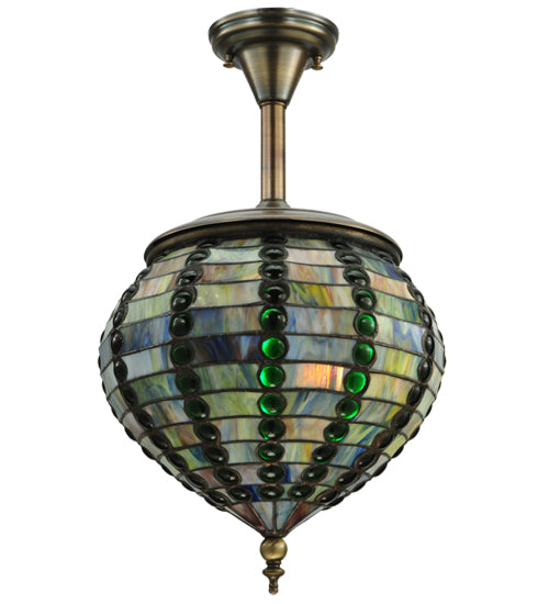 Meyda Tiffany Jeweled Beehive 136106 Pendant Light - Pewter