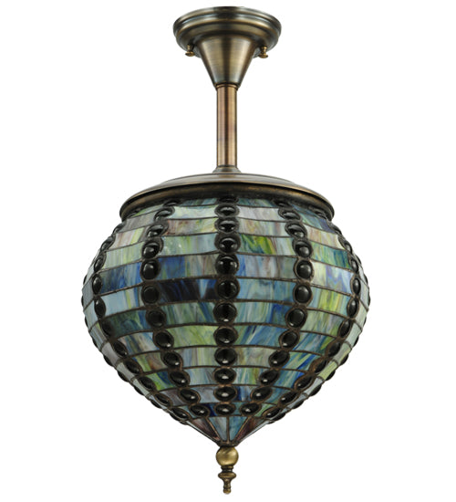 Meyda Tiffany Jeweled Beehive 136106 Pendant Light - Pewter