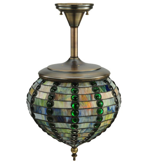 Meyda Tiffany Jeweled Beehive 136106 Pendant Light - Pewter