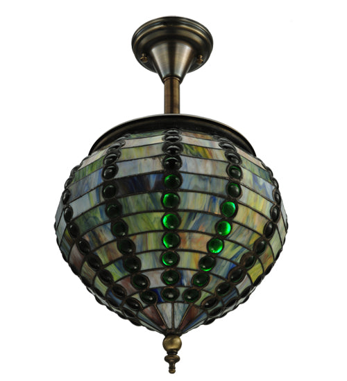 Meyda Tiffany Jeweled Beehive 136106 Pendant Light - Pewter