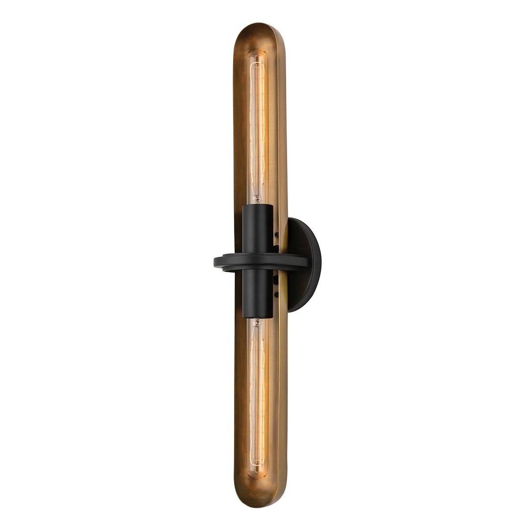 Troy Tuscon B8626-PBR/SBK Wall Sconce Light - Patina Brass