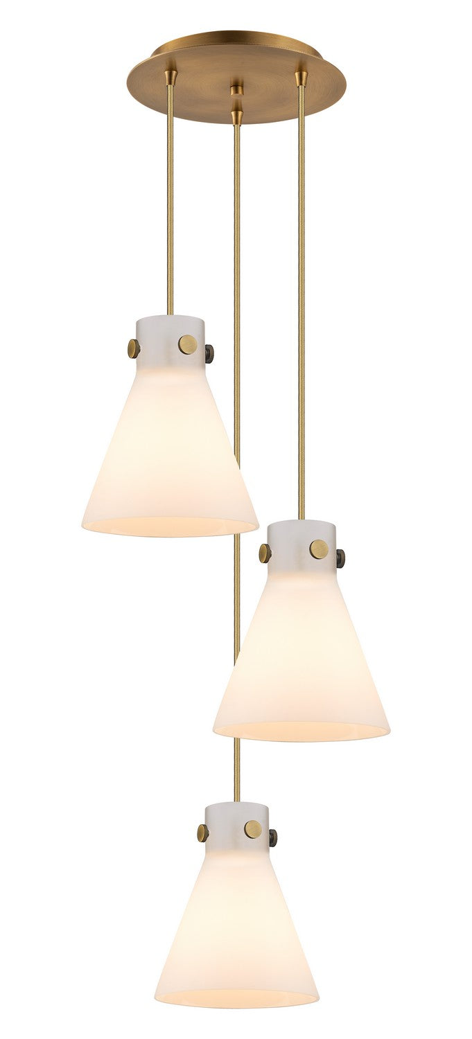 Innovations Downtown Urban 113-410-1PS-BB-G411-8WH Pendant Light - Brushed Brass
