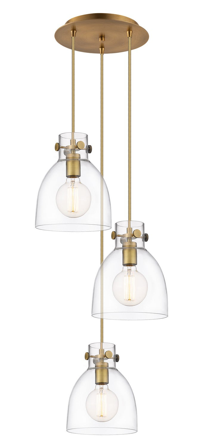 Innovations Downtown Urban 113-410-1PS-BB-G412-8CL Pendant Light - Brushed Brass