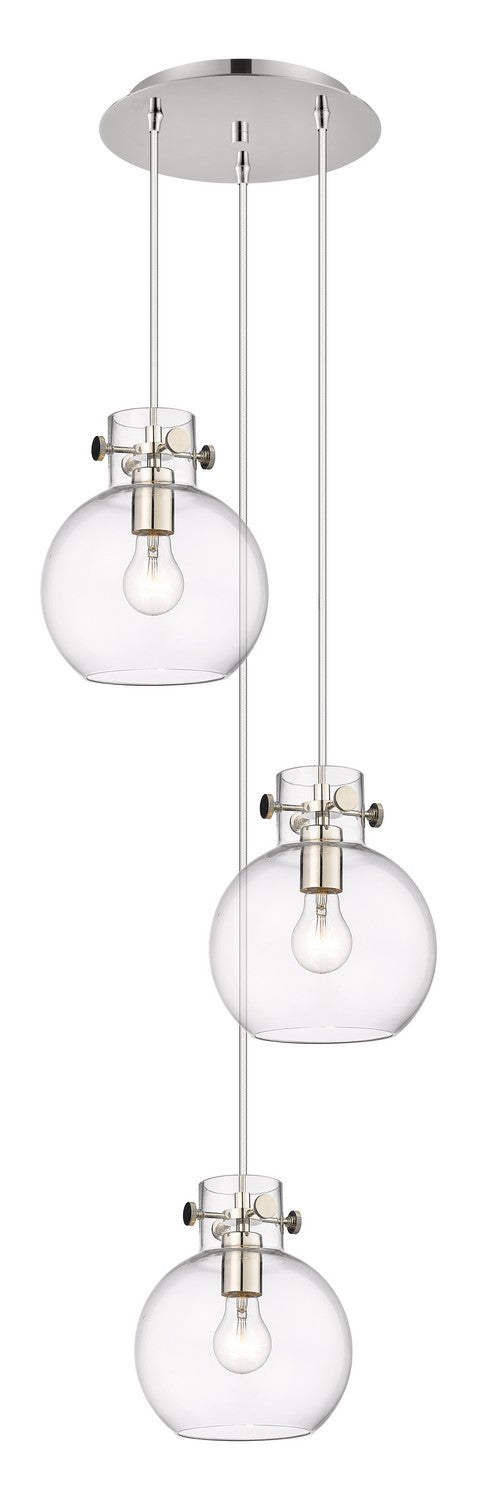 Innovations Newton 113-410-1PS-PN-G410-8CL Pendant Light - Polished Nickel