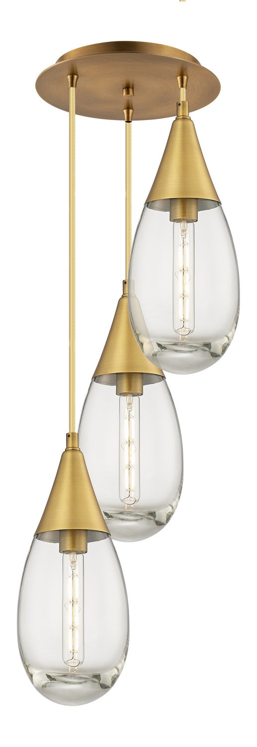 Innovations Downtown Urban 113-450-1P-BB-G450-6CL Pendant Light - Brushed Brass