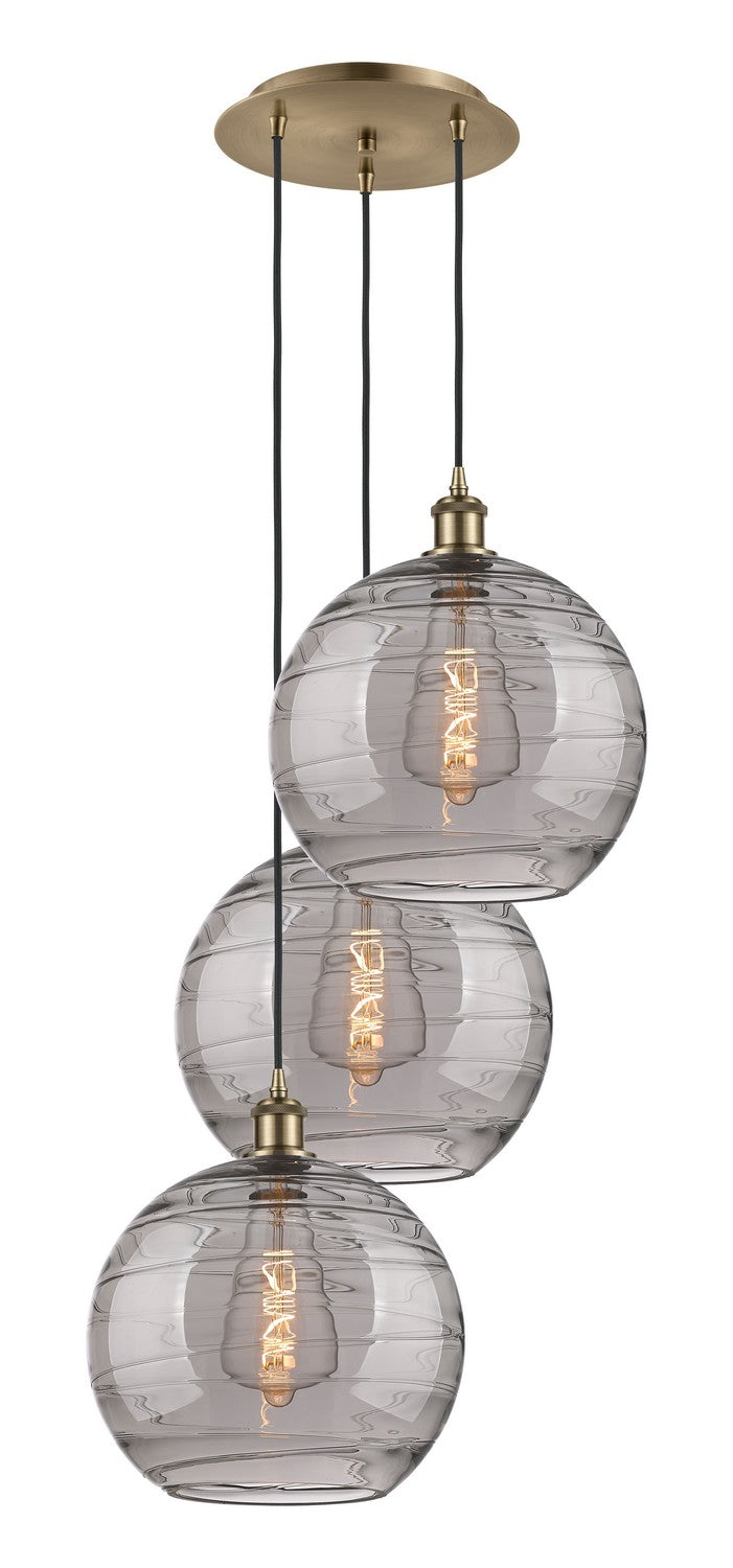 Innovations Ballston 113B-3P-AB-G1213-12SM Pendant Light - Antique Brass