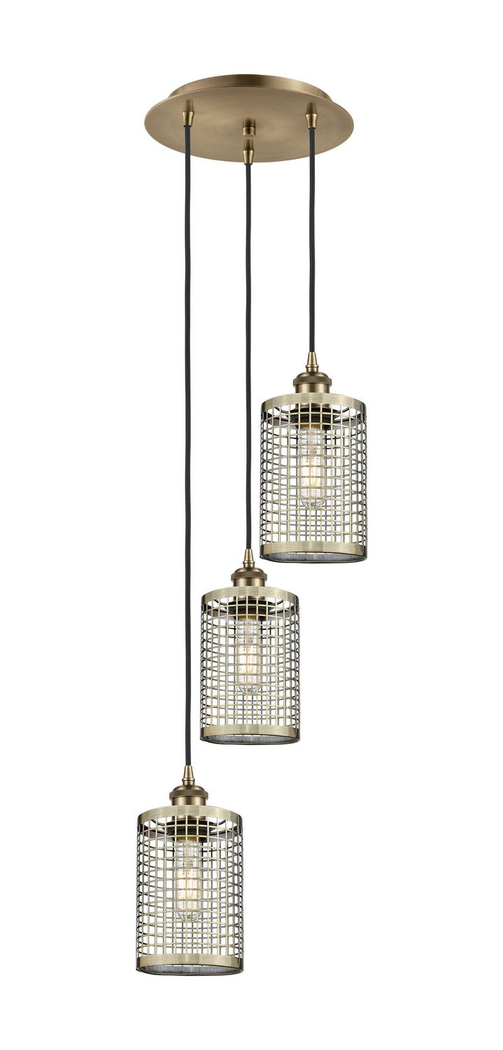 Innovations Downtown Urban 113B-3P-AB-M18-AB Pendant Light - Antique Brass
