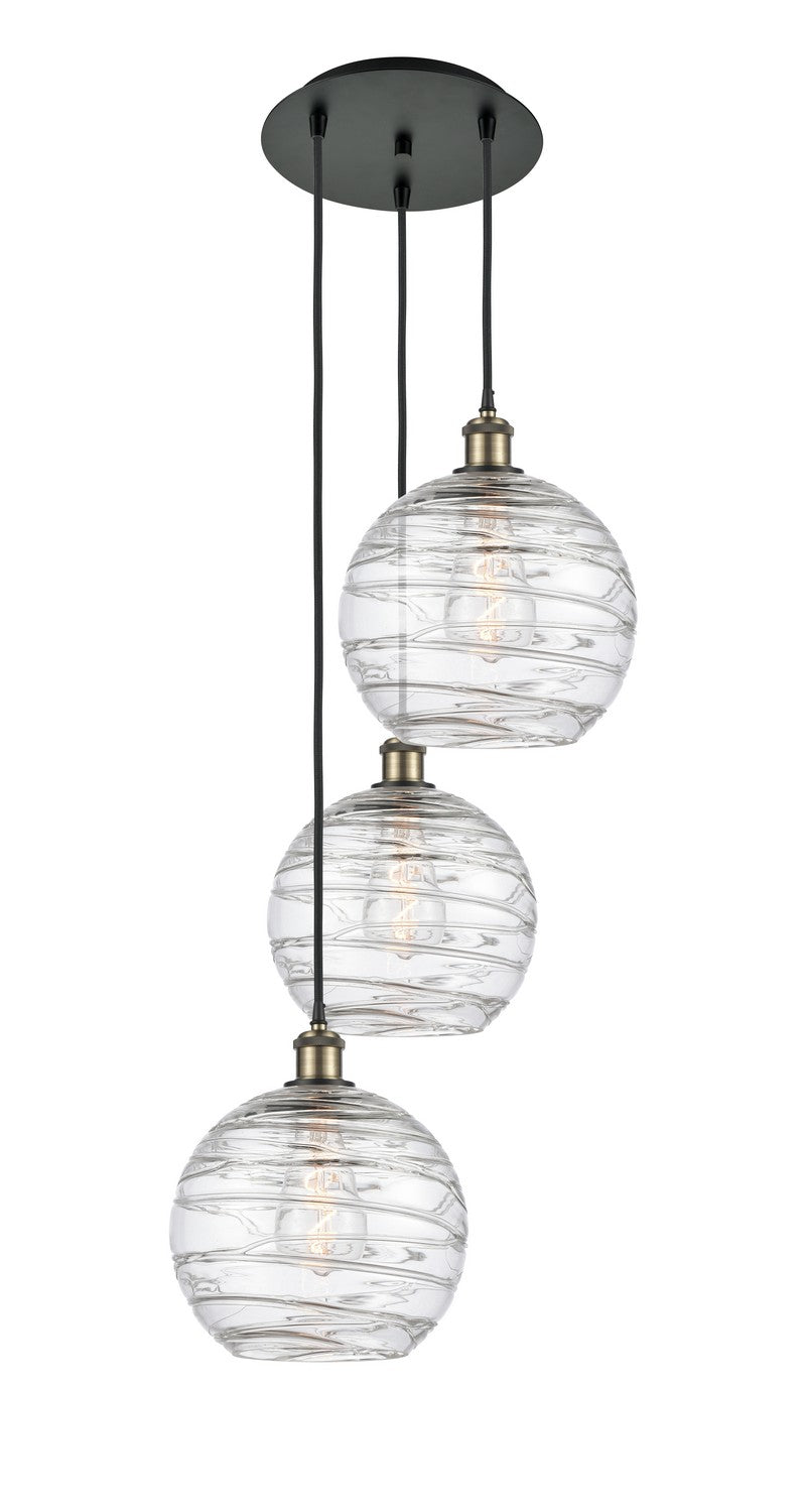 Innovations Ballston 113B-3P-BAB-G1213-10 Pendant Light - Black Antique Brass