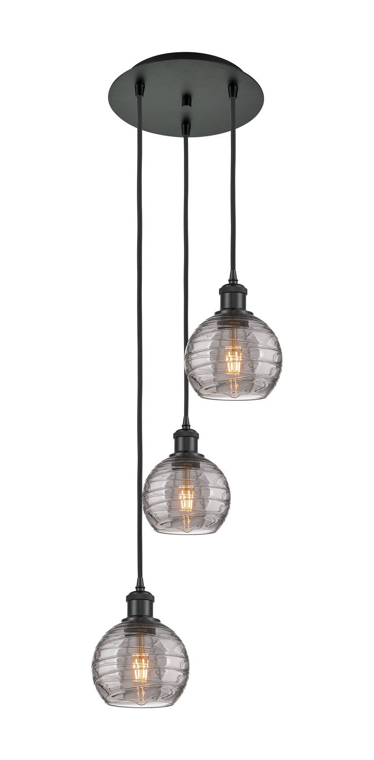 Innovations Ballston 113B-3P-BK-G1213-6SM Pendant Light - Matte Black