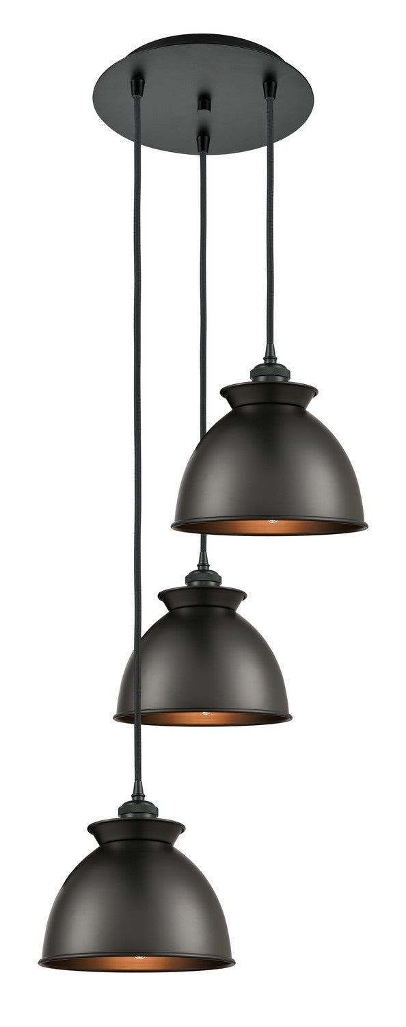 Innovations Downtown Urban 113B-3P-BK-M14-BK Pendant Light - Matte Black