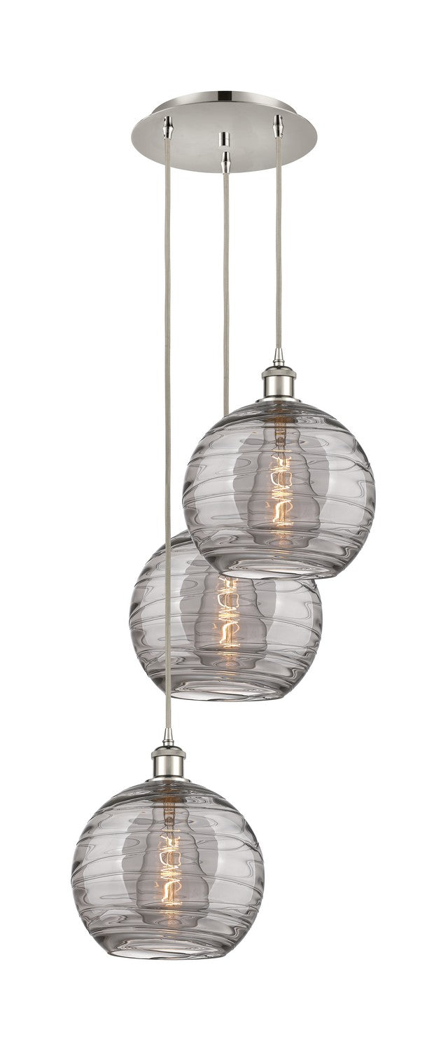 Innovations Ballston 113B-3P-PN-G1213-10SM Pendant Light - Polished Nickel