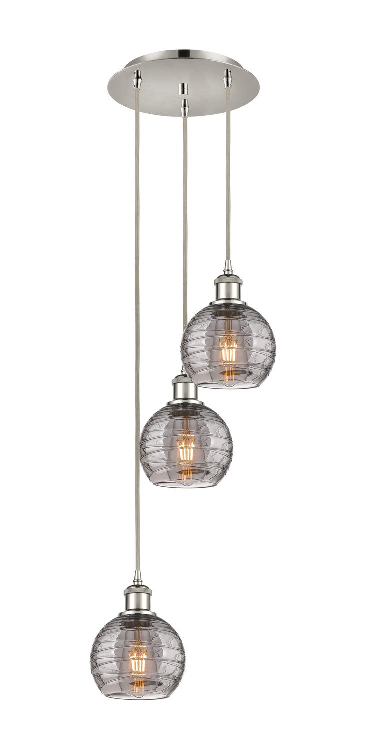 Innovations Ballston 113B-3P-PN-G1213-6SM Pendant Light - Polished Nickel