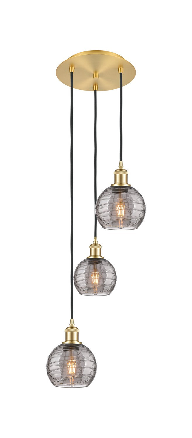 Innovations Ballston 113B-3P-SG-G1213-6SM Pendant Light - Satin Gold