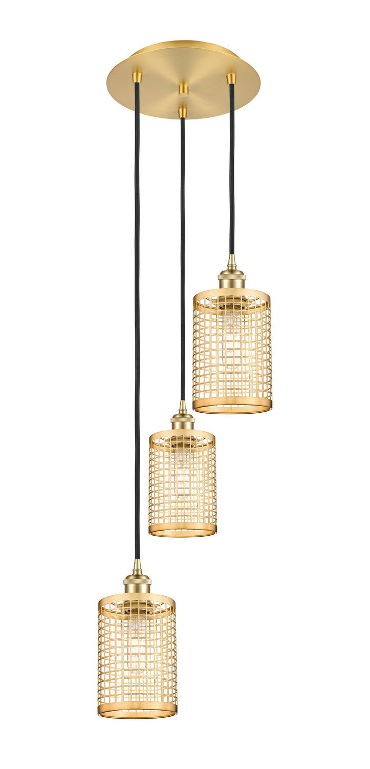 Innovations Downtown Urban 113B-3P-SG-M18-SG Pendant Light - Satin Gold