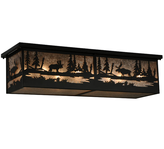 Meyda Tiffany Moose At Lake 136275 Ceiling Light - Oil Rubbed Bronze