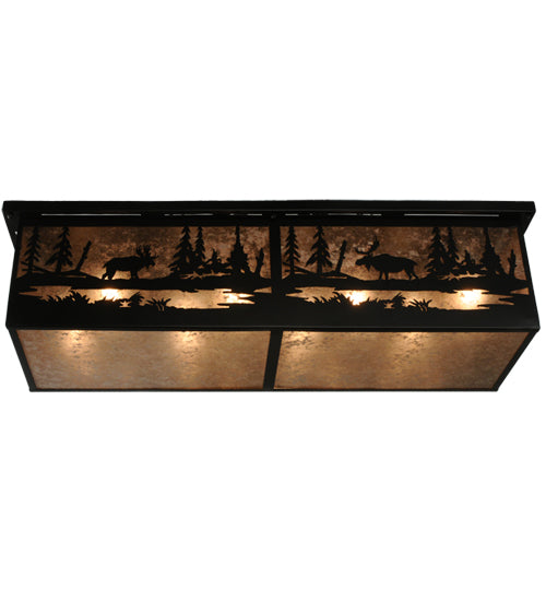 Meyda Tiffany Moose At Lake 136275 Ceiling Light - Oil Rubbed Bronze