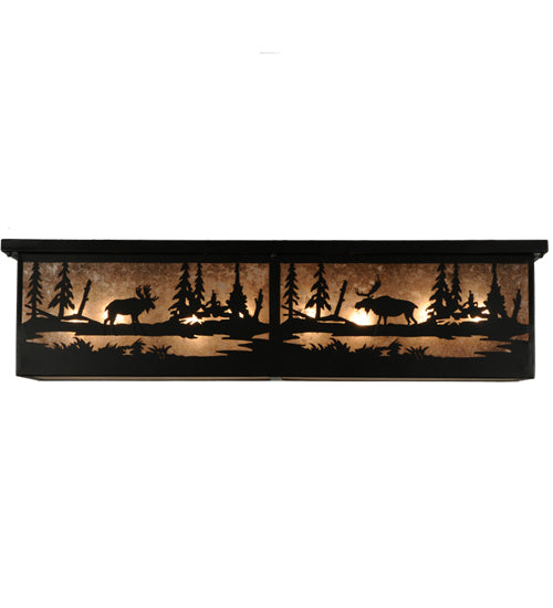 Meyda Tiffany Moose At Lake 136275 Ceiling Light - Oil Rubbed Bronze