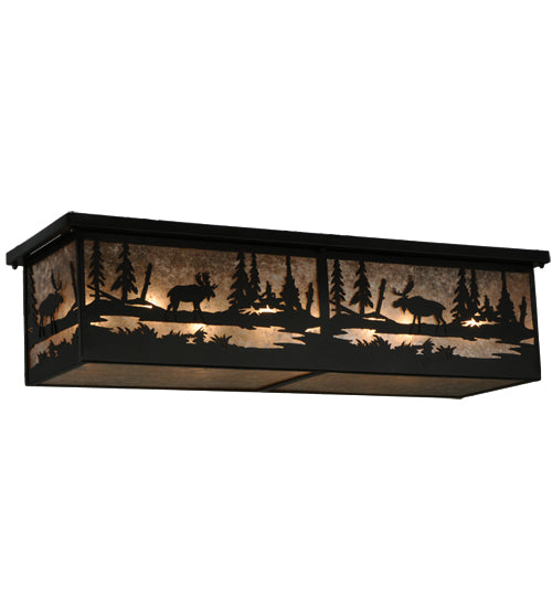 Meyda Tiffany Moose At Lake 136275 Ceiling Light - Oil Rubbed Bronze