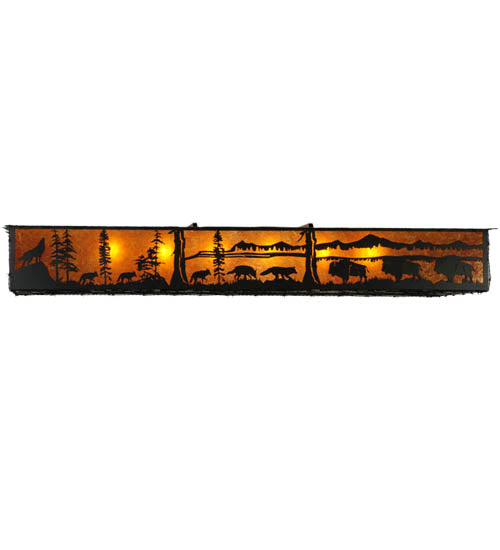 Meyda Tiffany Wildlife At Dusk 136278 Ceiling Light - Burnished Brass