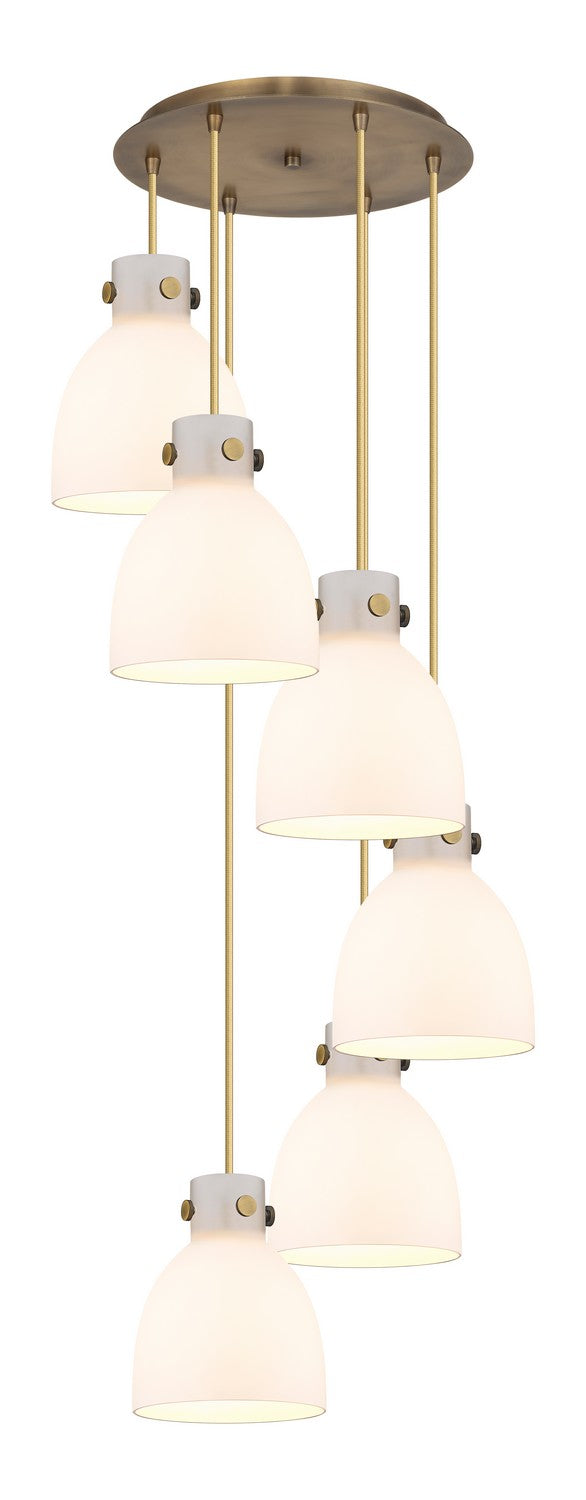 Innovations Downtown Urban 116-410-1PS-BB-G412-8WH Pendant Light - Brushed Brass