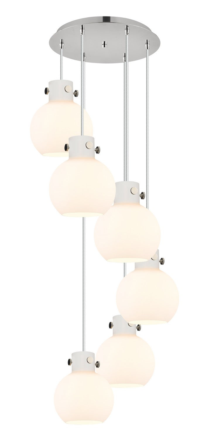 Innovations Newton 116-410-1PS-PN-G410-8WH Pendant Light - Polished Nickel