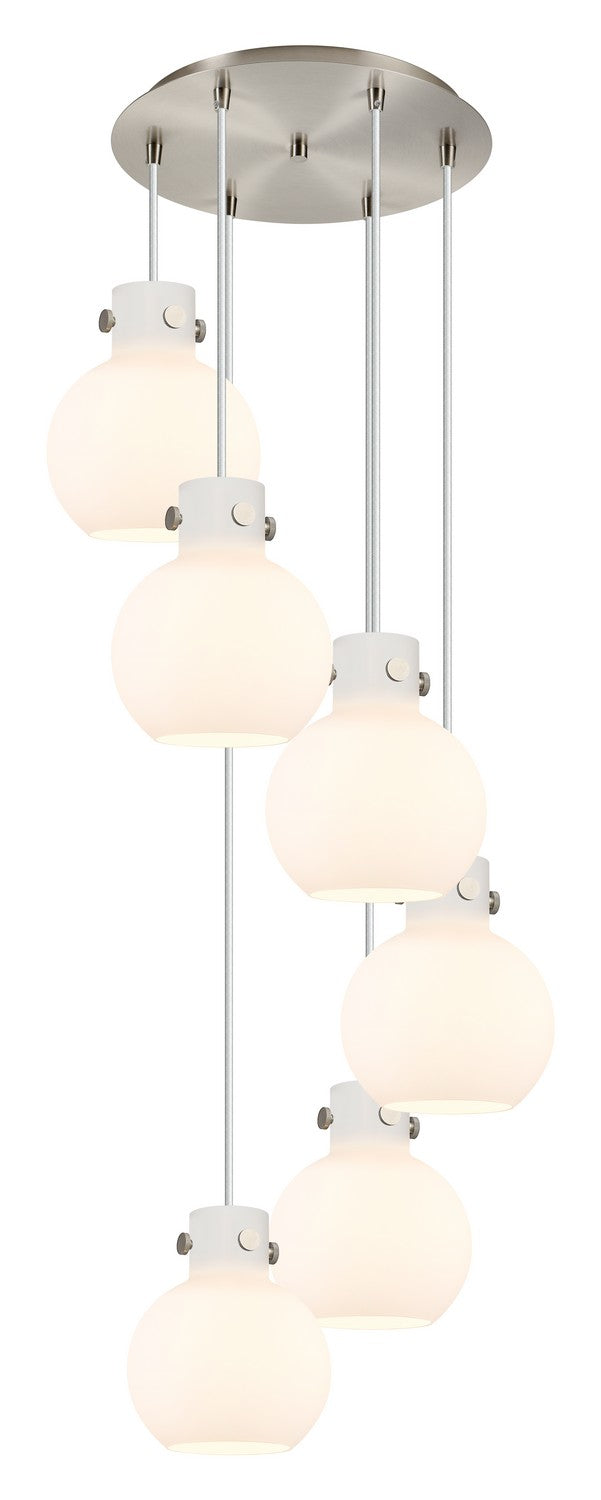 Innovations Newton 116-410-1PS-SN-G410-8WH Pendant Light - Brushed Satin Nickel